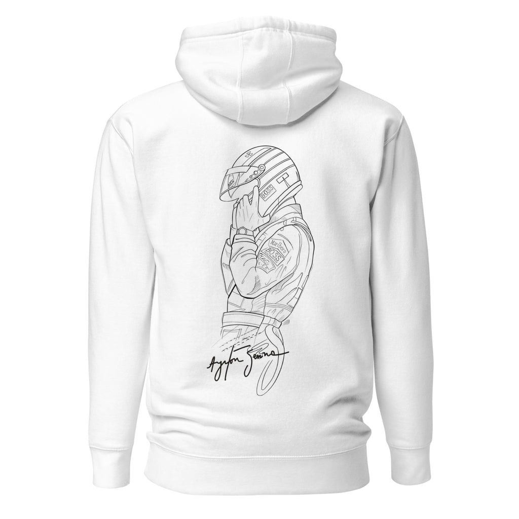 Marque McLaren Hoodie in white, back view