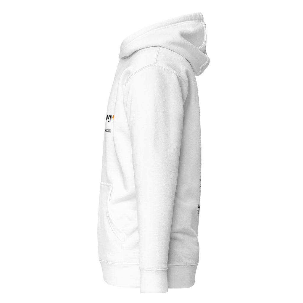 Marque McLaren Hoodie in white, left side view