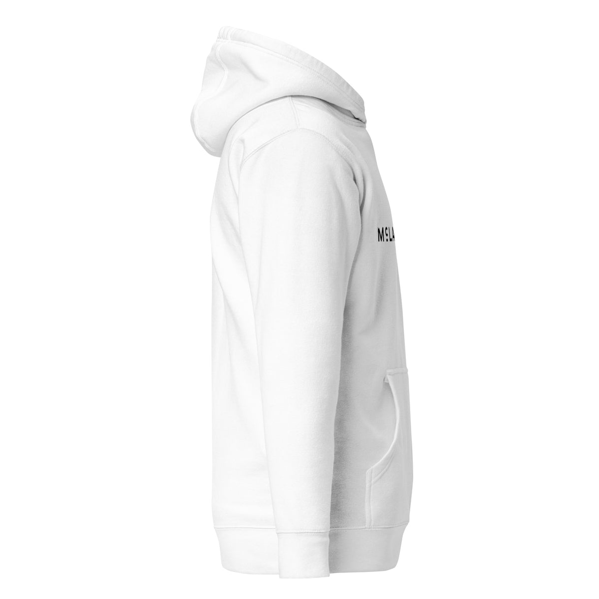 Marque McLaren Hoodie in white, right side view